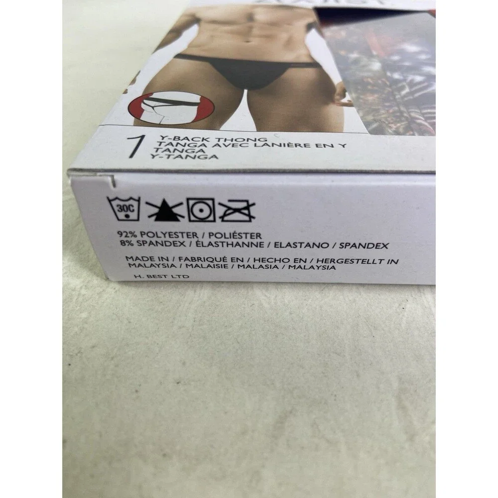 2xist Sliq Micro Y-Back Thong Underwear Geometric Print Mens Size M